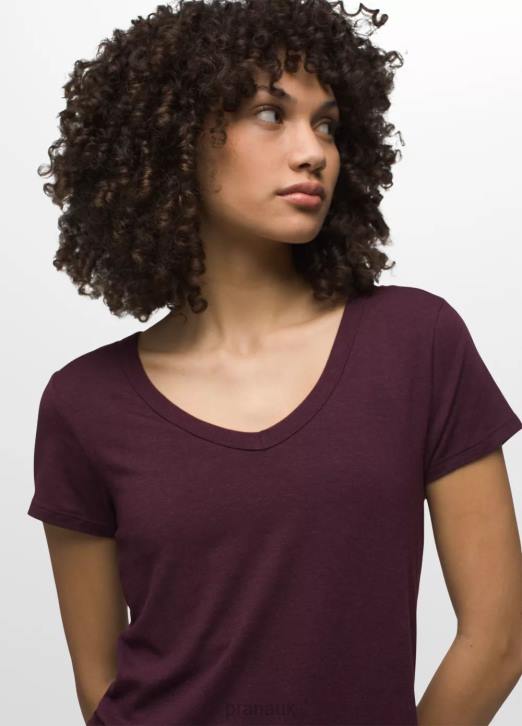 prAna Women Foundation 365 V-Neck Top 604H141 Clothing Mulberry Heather