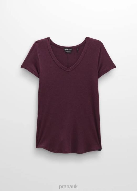 prAna Women Foundation 365 V-Neck Top 604H141 Clothing Mulberry Heather