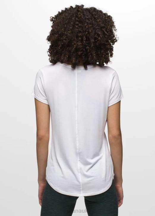 prAna Women Foundation 365 V-Neck Top 604H145 Clothing White
