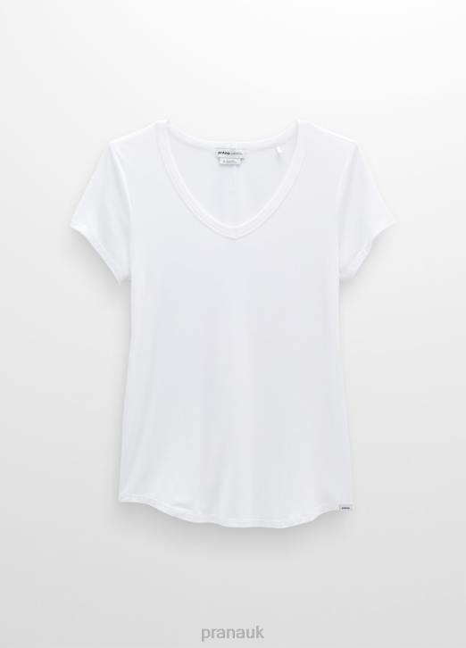 prAna Women Foundation 365 V-Neck Top 604H145 Clothing White