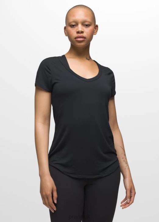 prAna Women Foundation 365 V-Neck Top 604H146 Clothing Black