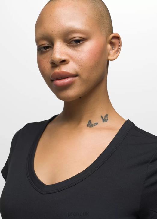 prAna Women Foundation 365 V-Neck Top 604H146 Clothing Black