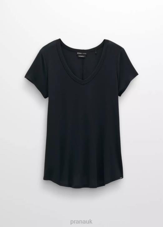 prAna Women Foundation 365 V-Neck Top 604H146 Clothing Black