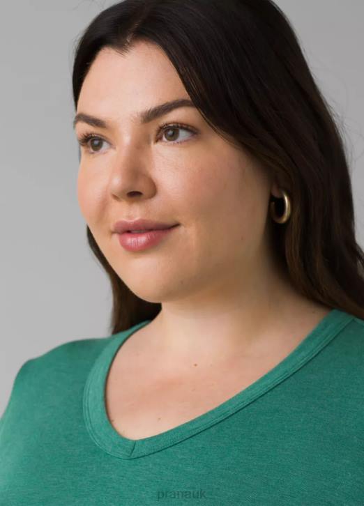 prAna Women Foundation 365 V-Neck Top Plus 604H255 Clothing Cove Heather