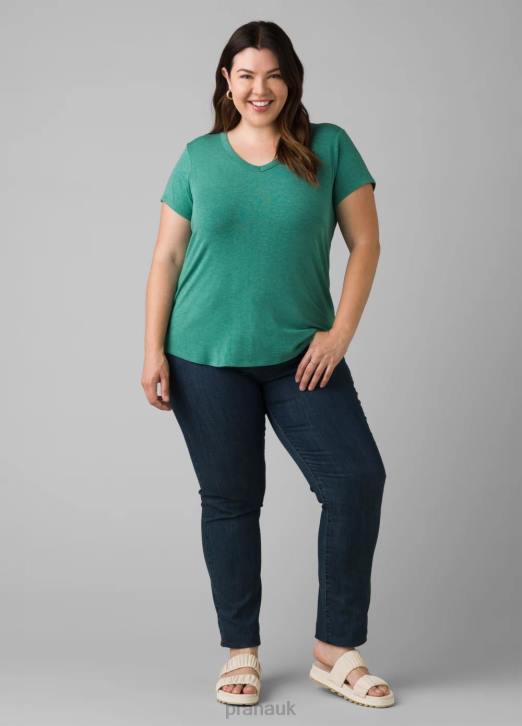 prAna Women Foundation 365 V-Neck Top Plus 604H255 Clothing Cove Heather