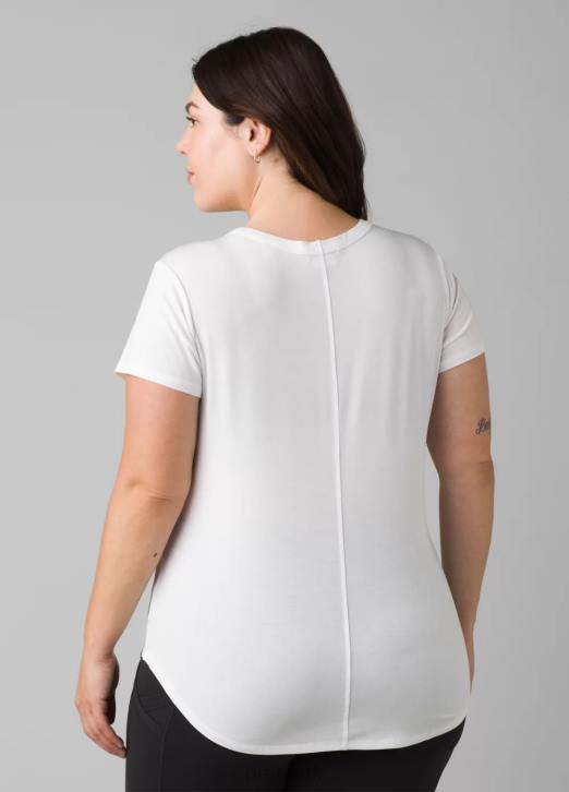 prAna Women Foundation 365 V-Neck Top Plus 604H256 Clothing White
