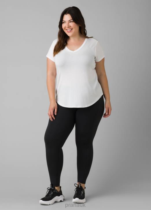 prAna Women Foundation 365 V-Neck Top Plus 604H256 Clothing White