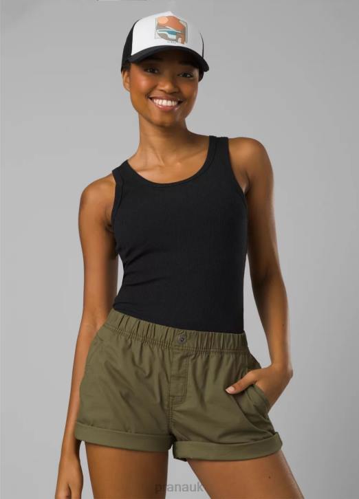 prAna Women Foundation Rib Tank 604H164 Clothing Black Heather