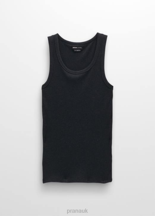 prAna Women Foundation Rib Tank 604H164 Clothing Black Heather
