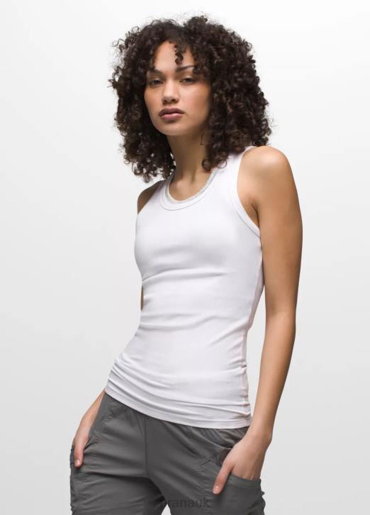 prAna Women Foundation Rib Tank 604H166 Clothing White