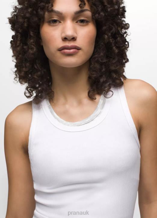 prAna Women Foundation Rib Tank 604H166 Clothing White