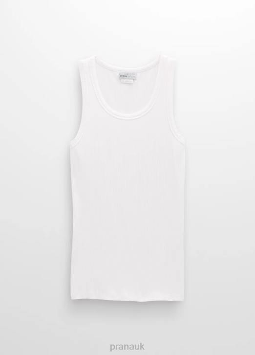 prAna Women Foundation Rib Tank 604H166 Clothing White