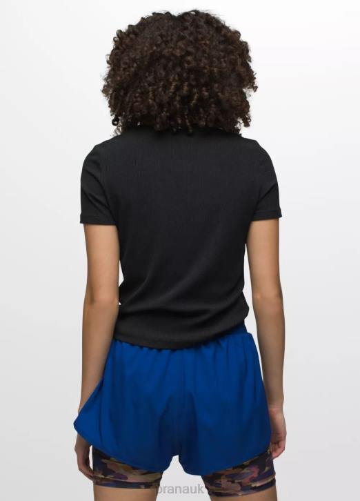 prAna Women Foundation Rib Tee 604H54 Clothing Black Heather