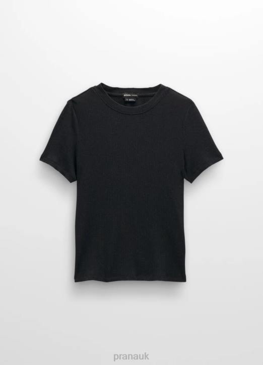 prAna Women Foundation Rib Tee 604H54 Clothing Black Heather