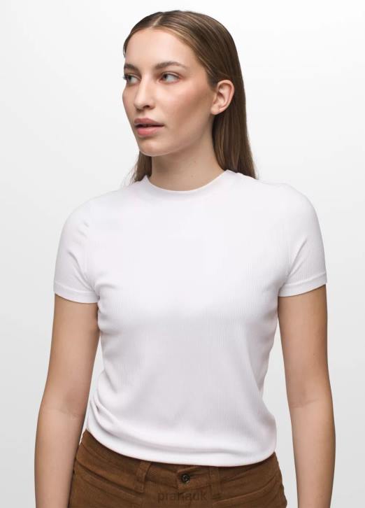 prAna Women Foundation Rib Tee 604H56 Clothing White