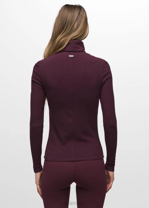 prAna Women Foundation Rib Turtleneck 604H20 Clothing Mulberry Heather