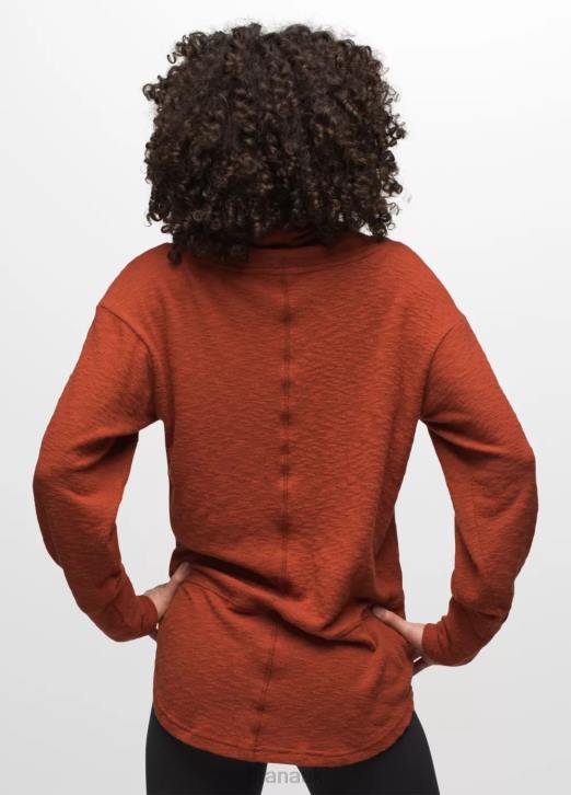 prAna Women Frieda Top 604H199 Clothing Rust