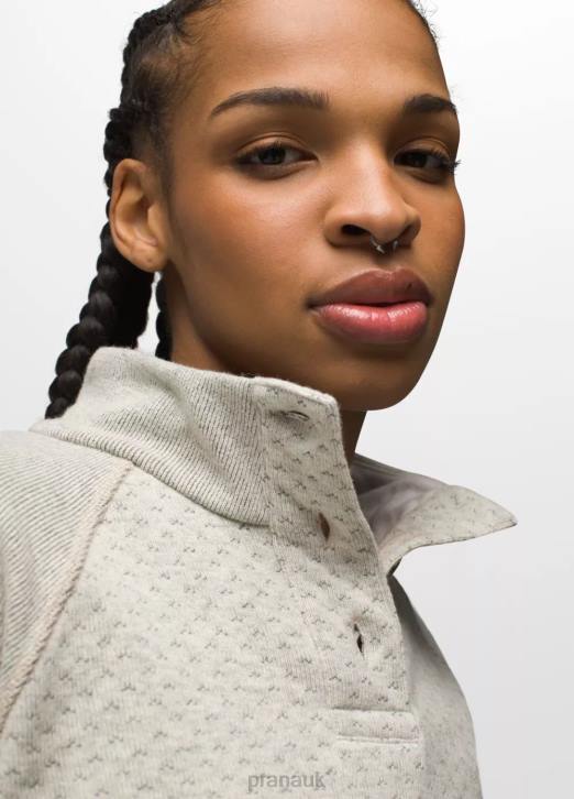 prAna Women Frozen Falls Sweater 604H150 Clothing Pebble Grey