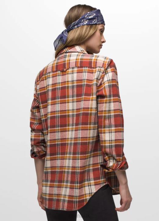 prAna Women Golden Canyon Flannel 604H28 Clothing Rust