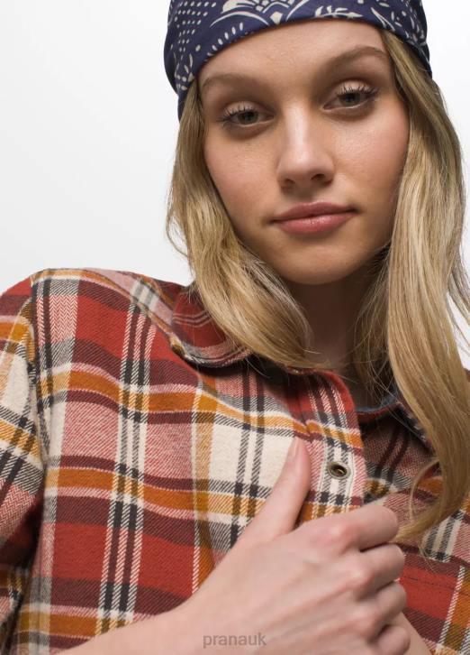 prAna Women Golden Canyon Flannel 604H28 Clothing Rust