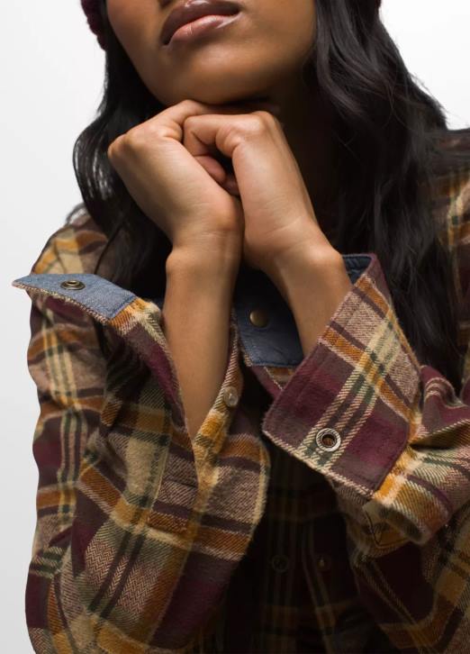 prAna Women Golden Canyon Flannel 604H29 Clothing Burlap