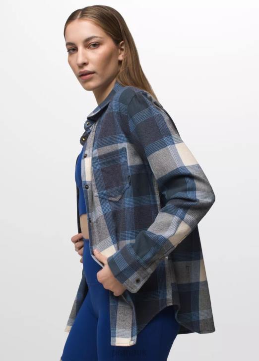 prAna Women Golden Canyon Flannel 604H30 Clothing Weathered Blue