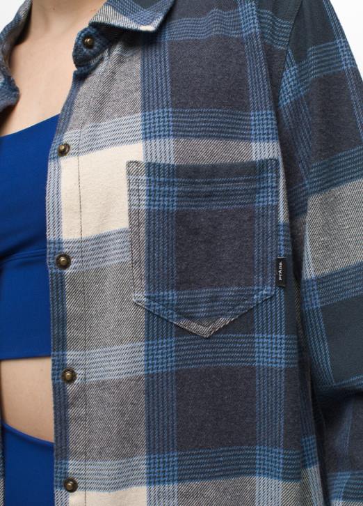 prAna Women Golden Canyon Flannel 604H30 Clothing Weathered Blue