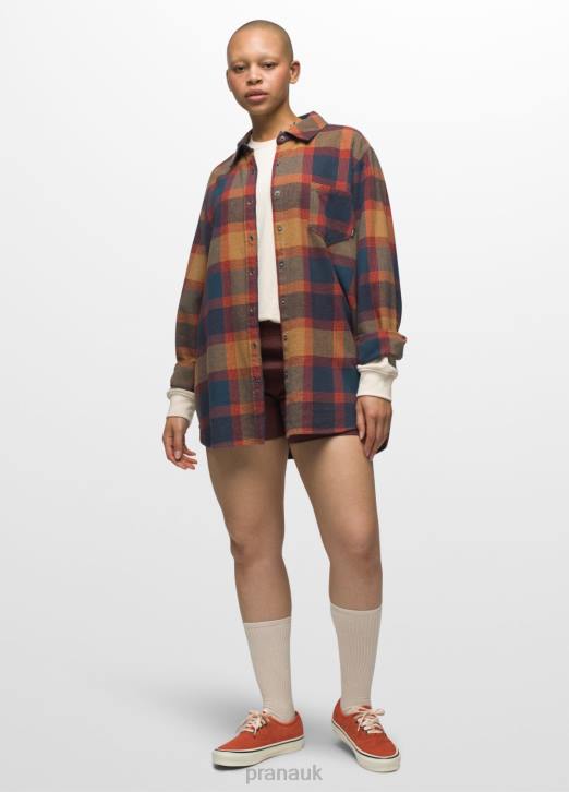 prAna Women Golden Canyon Flannel 604H32 Clothing Dark Sky