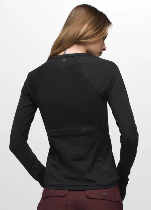 prAna Women Ice Flow Crew Neck 604H89 Clothing Black