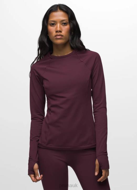 prAna Women Ice Flow Crew Neck 604H91 Clothing Mulberry