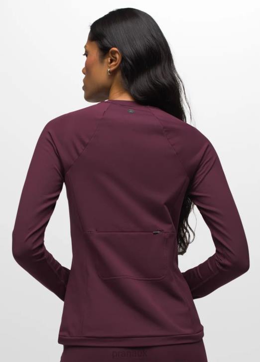 prAna Women Ice Flow Crew Neck 604H91 Clothing Mulberry