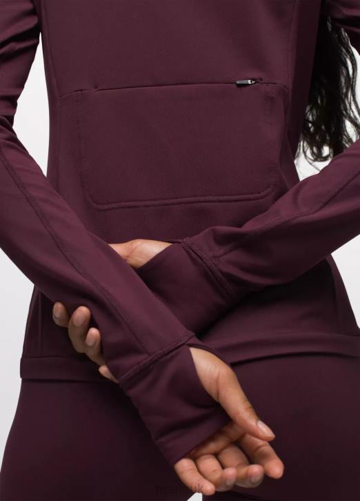 prAna Women Ice Flow Crew Neck 604H91 Clothing Mulberry