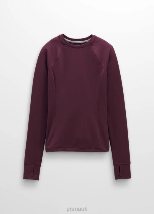 prAna Women Ice Flow Crew Neck 604H91 Clothing Mulberry