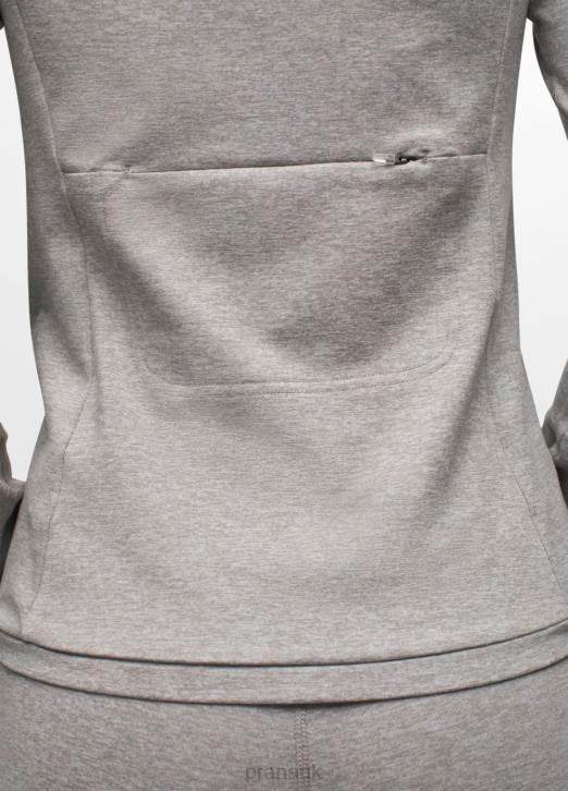 prAna Women Ice Flow Crew Neck 604H92 Clothing Heather Grey