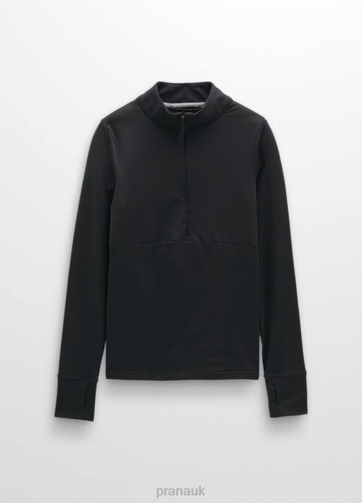 prAna Women Ice Flow Half Zip 604H63 Clothing Black