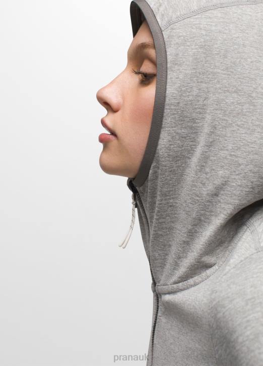 prAna Women Ice Flow Jacket 604H66 Clothing Heather Grey