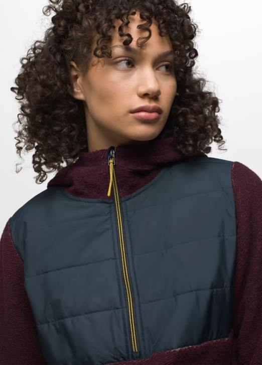 prAna Women IncrediWool 1/2 Zip 604H138 Clothing Mulberry Block