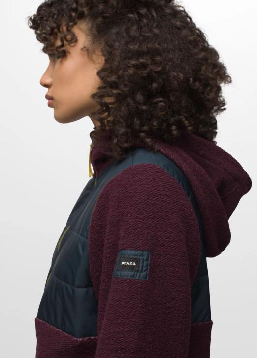 prAna Women IncrediWool 1/2 Zip 604H138 Clothing Mulberry Block