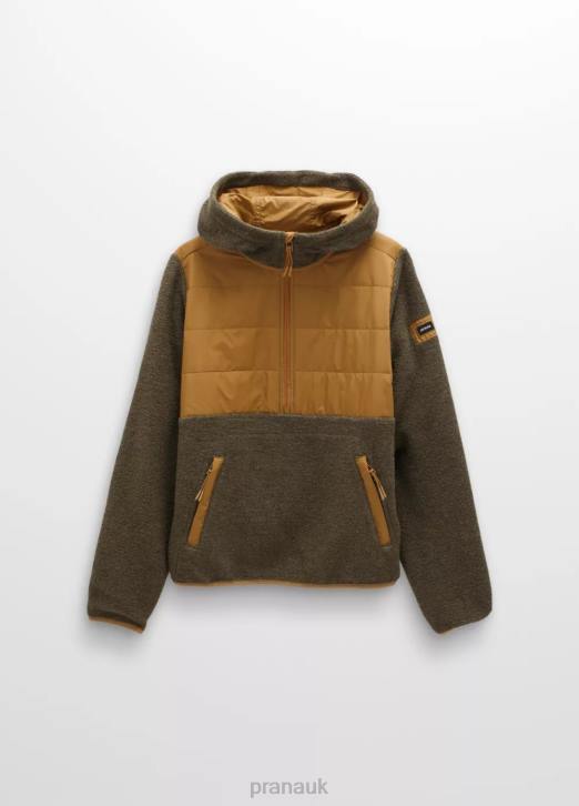 prAna Women IncrediWool 1/2 Zip 604H139 Clothing Slate Green Block