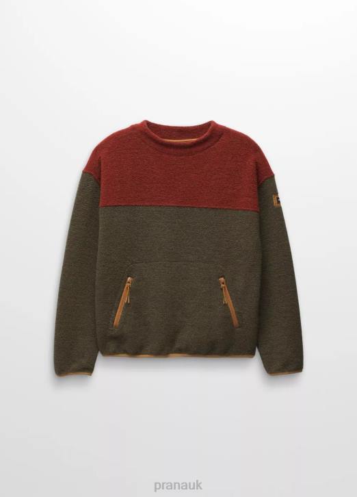 prAna Women IncrediWool Crew 604H130 Clothing Slate Green Block