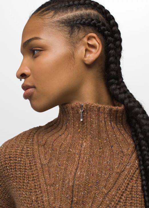 prAna Women Laurel Creek Sweater 604H45 Clothing Sepia