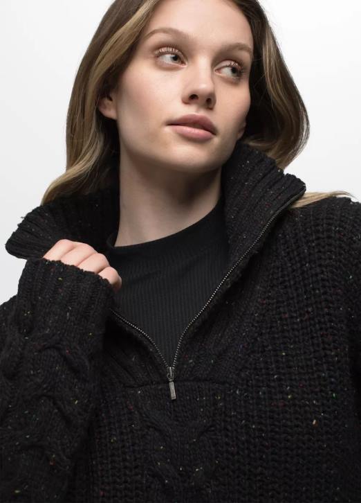 prAna Women Laurel Creek Sweater 604H46 Clothing Black