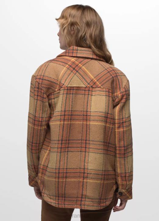 prAna Women Lower Falls Flannel Jacket 604H59 Clothing Embark Brown