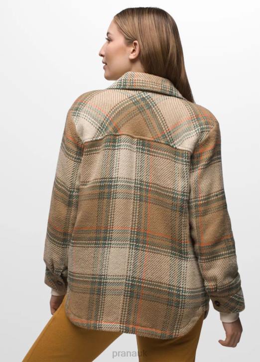 prAna Women Lower Falls Flannel Jacket 604H60 Clothing Rye Green