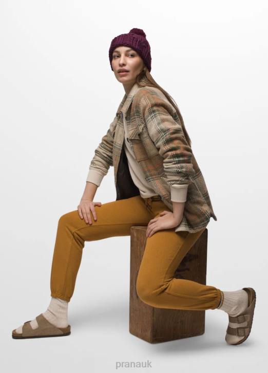 prAna Women Lower Falls Flannel Jacket 604H60 Clothing Rye Green