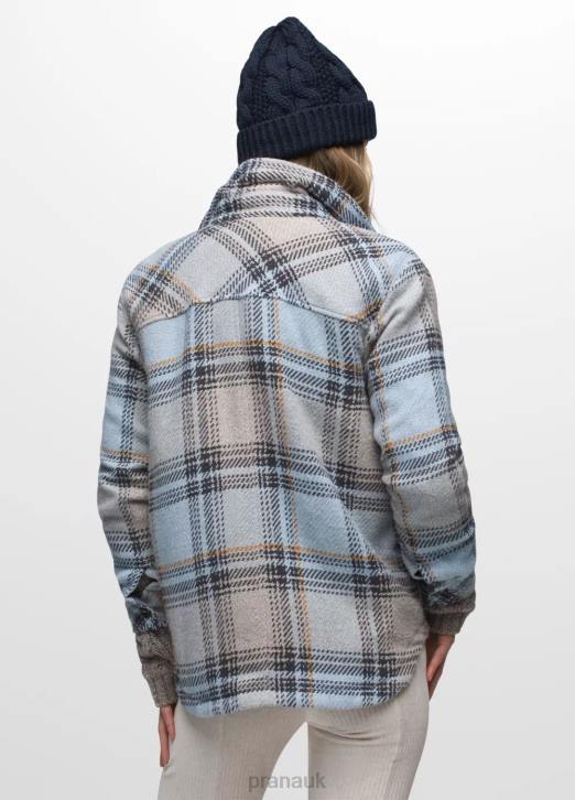 prAna Women Lower Falls Flannel Jacket 604H61 Clothing Big Sky Blue