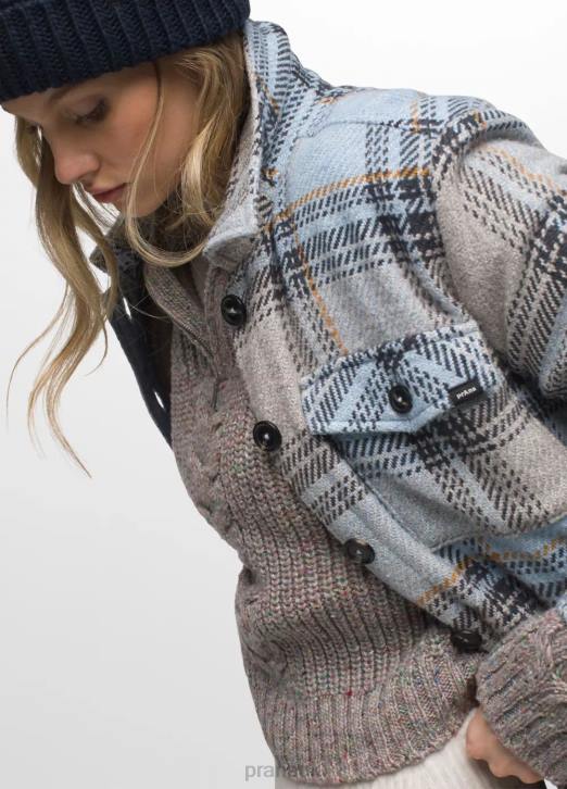 prAna Women Lower Falls Flannel Jacket 604H61 Clothing Big Sky Blue