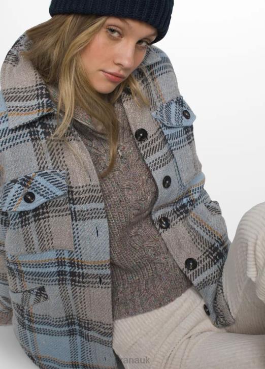 prAna Women Lower Falls Flannel Jacket 604H61 Clothing Big Sky Blue