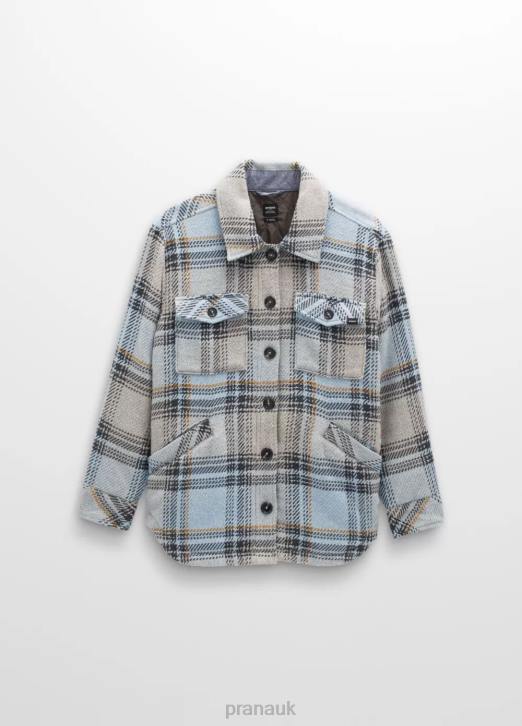 prAna Women Lower Falls Flannel Jacket 604H61 Clothing Big Sky Blue