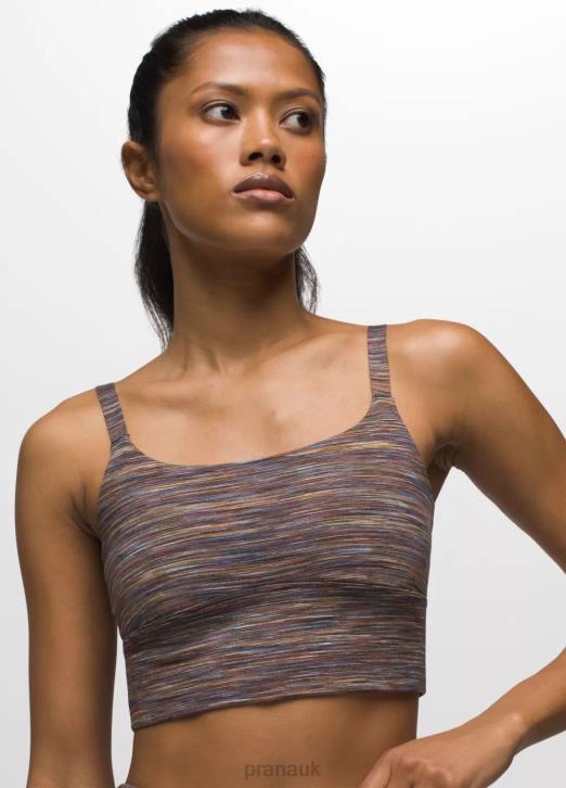 prAna Women Luxara Impresa Bralette 604H238 Clothing Mulberry Spacedye